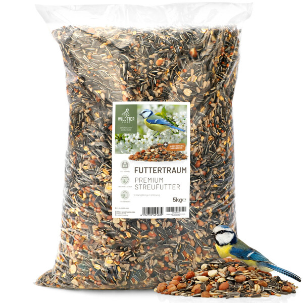 Futtertraum - Premium Streufutter 5kg für Wildvögel, Weizenfrei