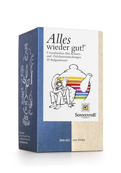 Sonnentor Bio-Kräutertee "Alles wieder gut!" – 20 Beutel in 9 Sorten 30 g, Beutel