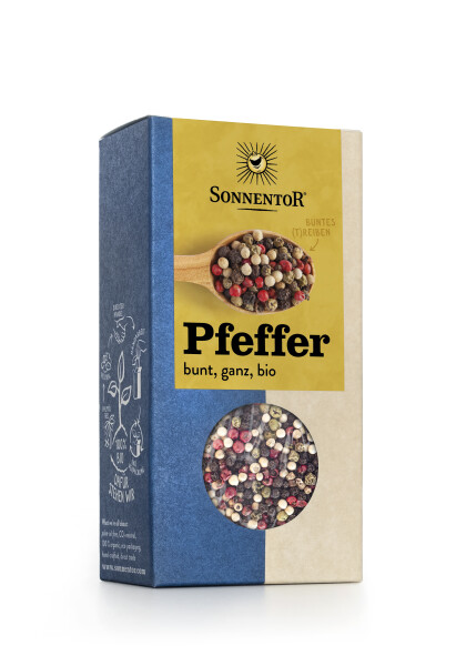 Pfeffer bunt ganz bio 50 g – Aromatische Bio-Pfeffermischung für vielfältige Gerichte