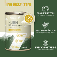 Hundenassfutter - Huhn mit Naturreis an Möhren &...