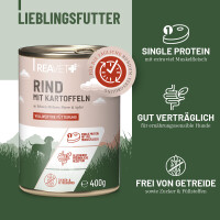 Hundenassfutter - Rind mit Kartoffeln an...